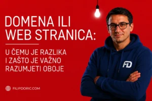 Domena ili web stranica – Filip Dorić objašnjava razliku između domene i web stranice za početnike u online poslovanju